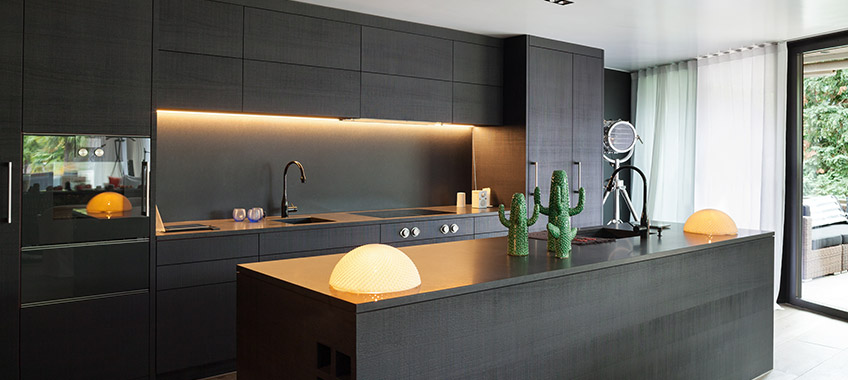 Kitchen Painting Ideas - Black Cabinets