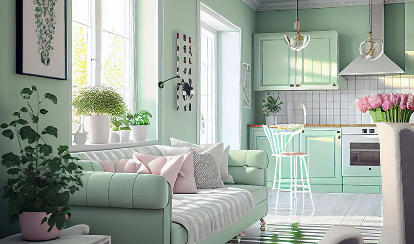 Paint Colors Inspired by Nature: Fresh Green Interior